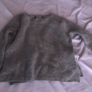 grey knit sweater